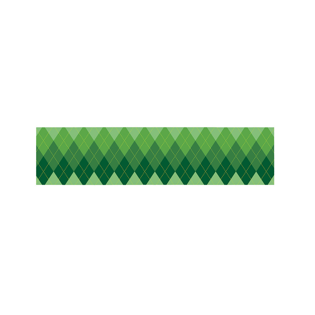 Grass Green Argyle Pattern Print Bed Runner