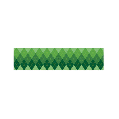 Grass Green Argyle Pattern Print Bed Runner