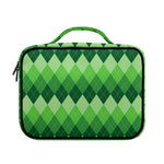 Grass Green Argyle Pattern Print Briefcase Bible Bag