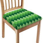 Grass Green Argyle Pattern Print Chair Cushion Cover