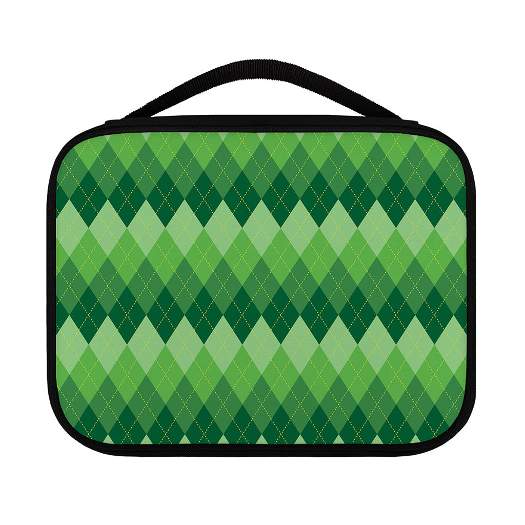 Grass Green Argyle Pattern Print Classic Bible Case