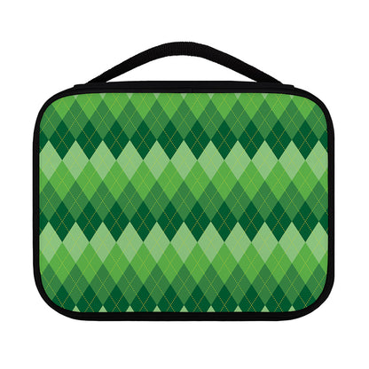 Grass Green Argyle Pattern Print Classic Bible Case