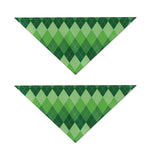 Grass Green Argyle Pattern Print Dog Bandana