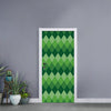 Grass Green Argyle Pattern Print Door Sticker