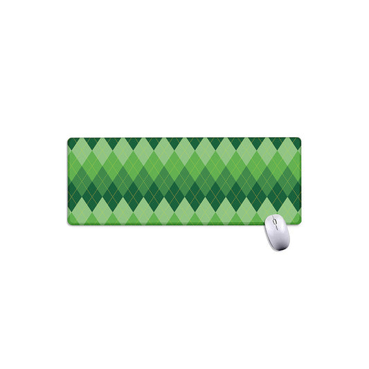 Grass Green Argyle Pattern Print Extended Mouse Pad