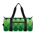 Grass Green Argyle Pattern Print Gym Bag