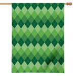 Grass Green Argyle Pattern Print House Flag