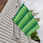 Grass Green Argyle Pattern Print House Flag