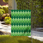 Grass Green Argyle Pattern Print House Flag
