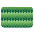 Grass Green Argyle Pattern Print Indoor Door Mat