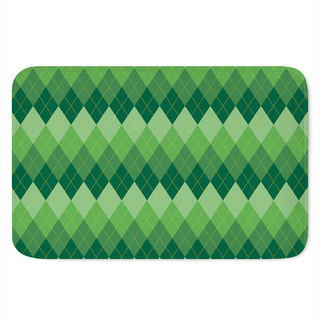 Grass Green Argyle Pattern Print Indoor Door Mat