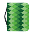 Grass Green Argyle Pattern Print Leather Bible Cover