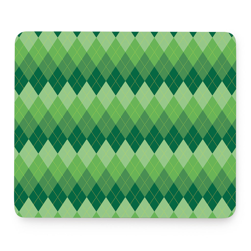 Grass Green Argyle Pattern Print Mouse Pad