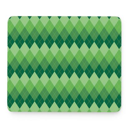 Grass Green Argyle Pattern Print Mouse Pad