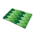 Grass Green Argyle Pattern Print Pet Cooling Mat Cover