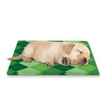 Grass Green Argyle Pattern Print Pet Cooling Mat Cover