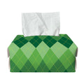 Grass Green Argyle Pattern Print Rectangle Tissue Box Cover