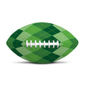 Grass Green Argyle Pattern Print Rugby Ball