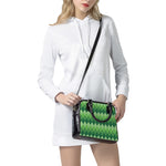 Grass Green Argyle Pattern Print Shoulder Handbag