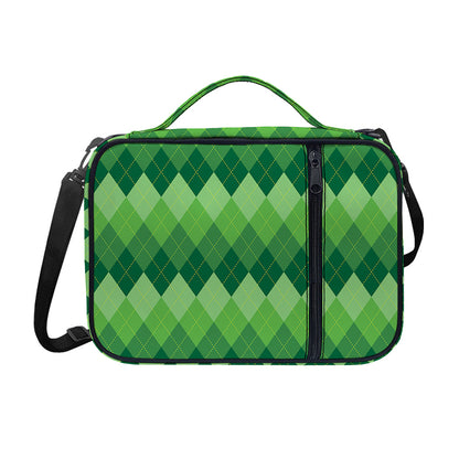 Grass Green Argyle Pattern Print Shoulder Strap Bible Bag
