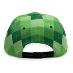 Grass Green Argyle Pattern Print Snapback Cap