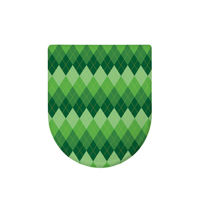 Grass Green Argyle Pattern Print Toilet Lid Cover