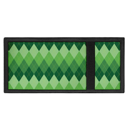 Grass Green Argyle Pattern Print Trifold Wallet
