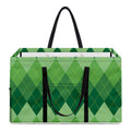 Grass Green Argyle Pattern Print Utility Tote Bag