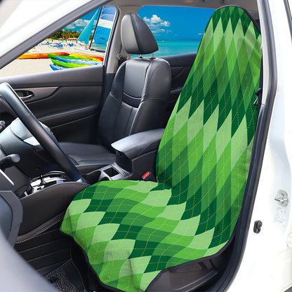 Grass Green Argyle Pattern Print Waterproof Car Seat Cover