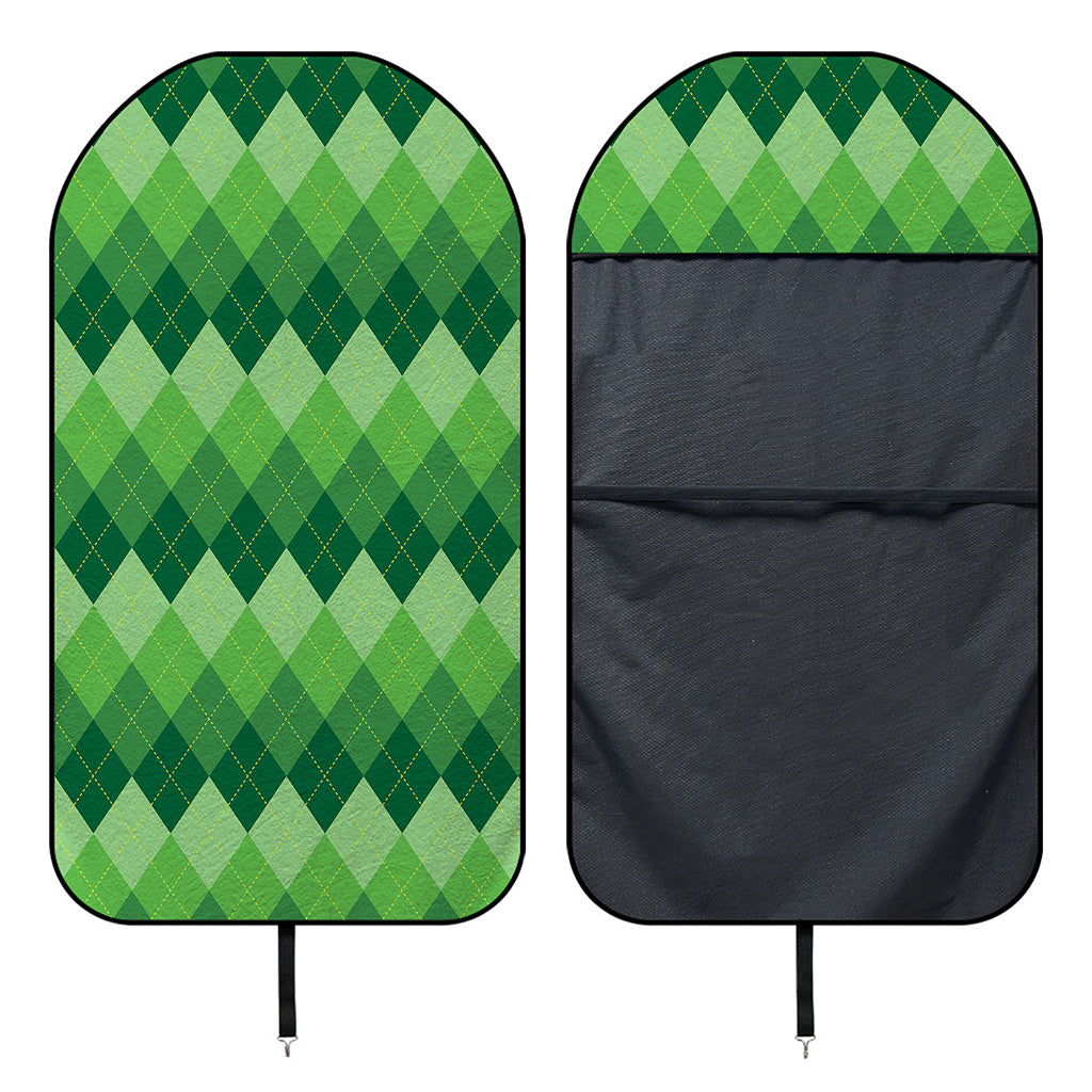Grass Green Argyle Pattern Print Waterproof Car Seat Cover