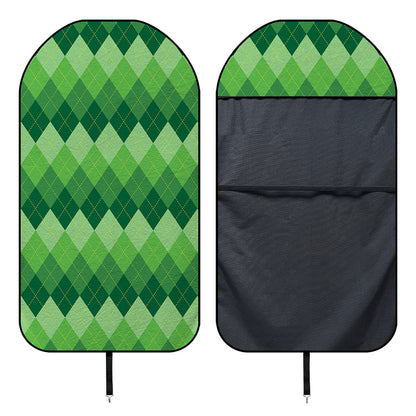 Grass Green Argyle Pattern Print Waterproof Car Seat Cover