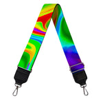 Green Abstract Liquid Trippy Print Bag Strap