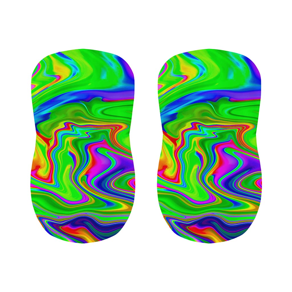 Green Abstract Liquid Trippy Print Bar Stool Covers