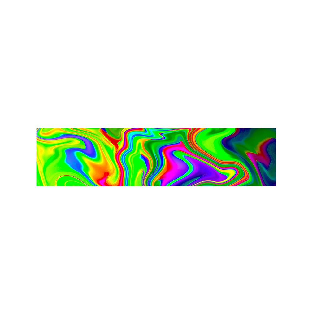 Green Abstract Liquid Trippy Print Bed Runner