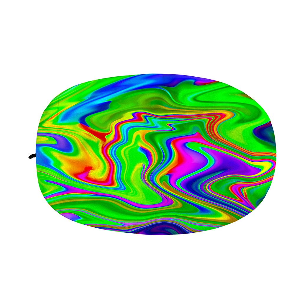 Green Abstract Liquid Trippy Print Car Side Mirror Covers