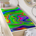 Green Abstract Liquid Trippy Print Changing Pad Cover