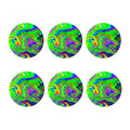 Green Abstract Liquid Trippy Print Coaster Set