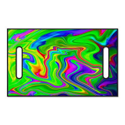 Green Abstract Liquid Trippy Print Golf Cart Seat Cover
