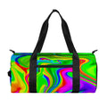 Green Abstract Liquid Trippy Print Gym Bag