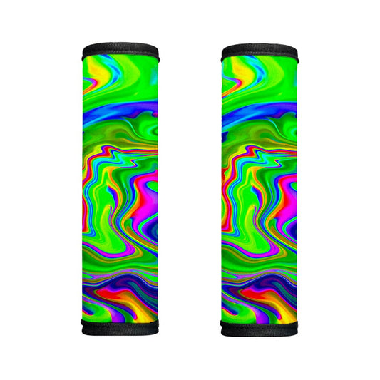 Green Abstract Liquid Trippy Print Handle Covers