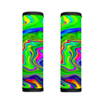 Green Abstract Liquid Trippy Print Handle Covers