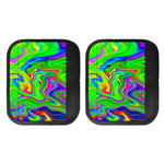 Green Abstract Liquid Trippy Print Handle Covers