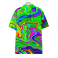 Green Abstract Liquid Trippy Print Hawaiian Shirt