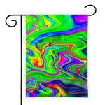 Green Abstract Liquid Trippy Print House Flag