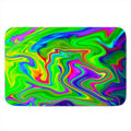 Green Abstract Liquid Trippy Print Indoor Door Mat
