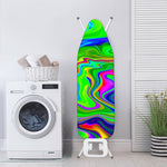 Green Abstract Liquid Trippy Print Ironing Board Cover