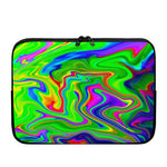 Green Abstract Liquid Trippy Print Laptop Sleeve