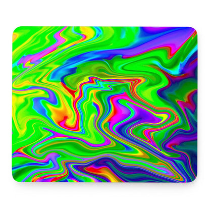 Green Abstract Liquid Trippy Print Mouse Pad