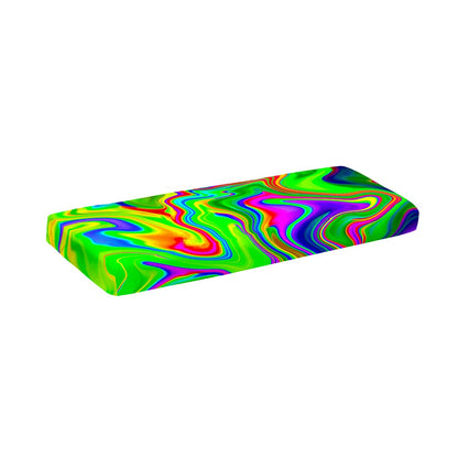 Green Abstract Liquid Trippy Print Piano Keyboard Cover