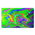 Green Abstract Liquid Trippy Print Polyester Doormat